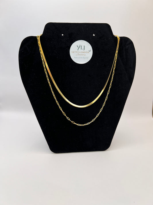 Yetty Double Delight Paper-Clip Necklace.