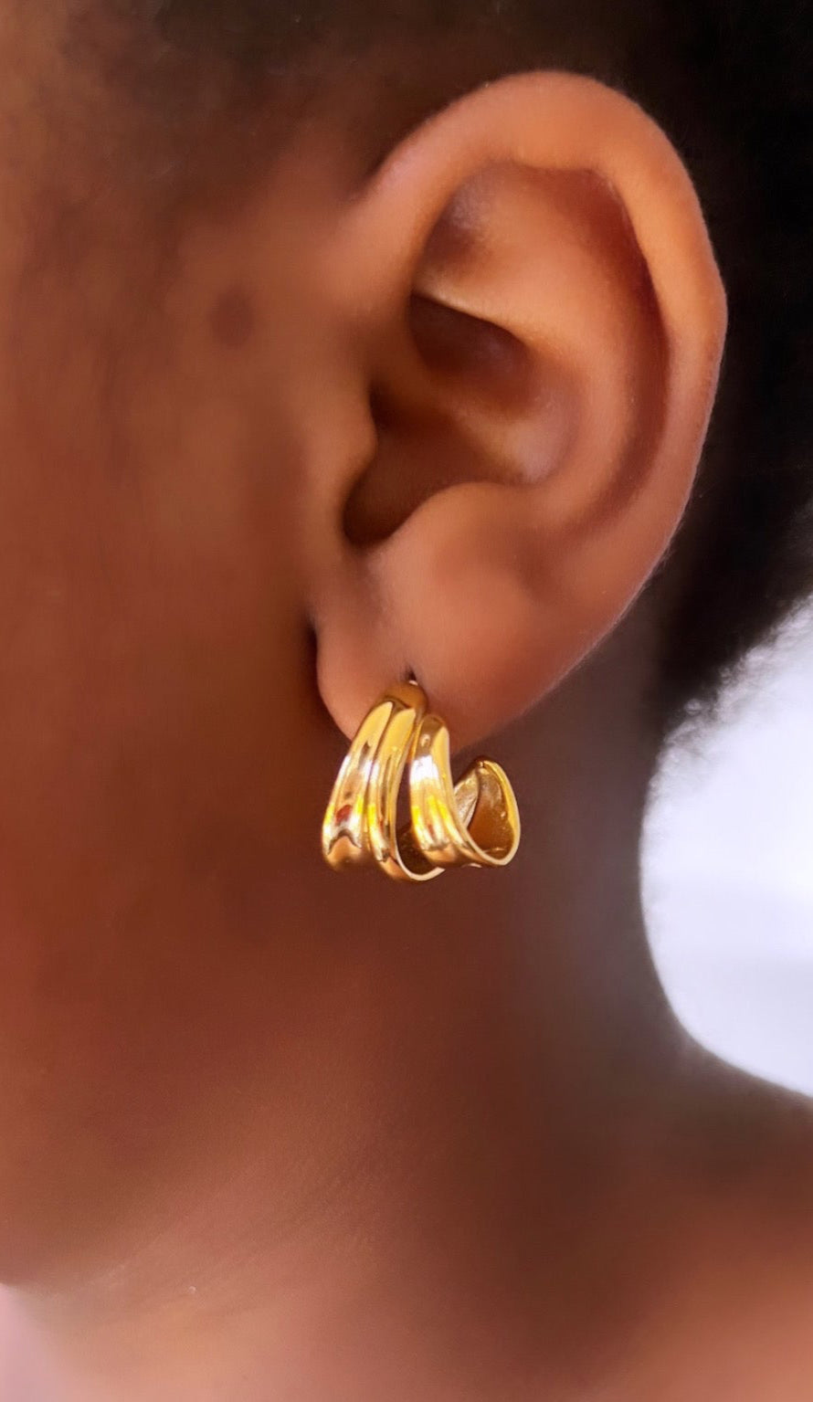 Yetty Triple Wave Hoops