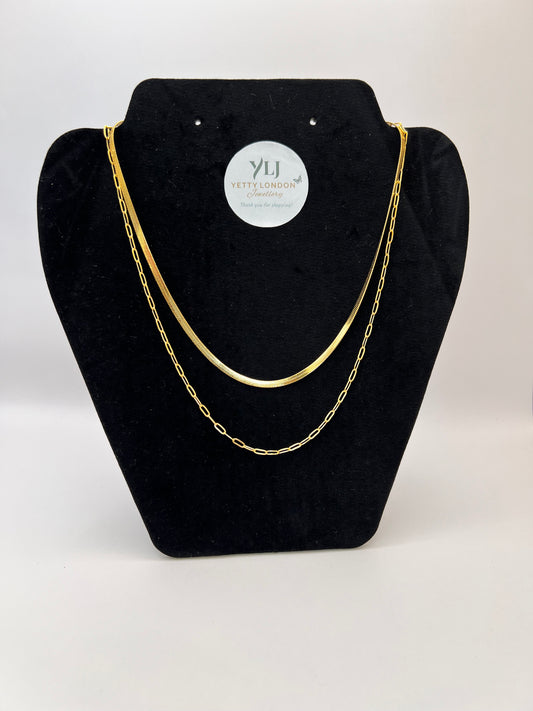 Yetty Double Delight Paper-Clip Necklace.