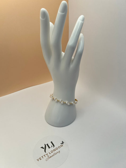 Yetty Gold Filled Beaded Bracelet.